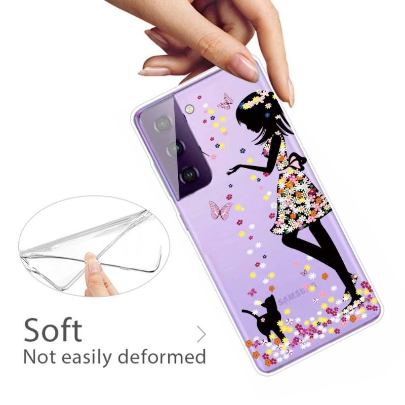 Hoesje voor Samsung Galaxy S21 5G Dame Vlinders