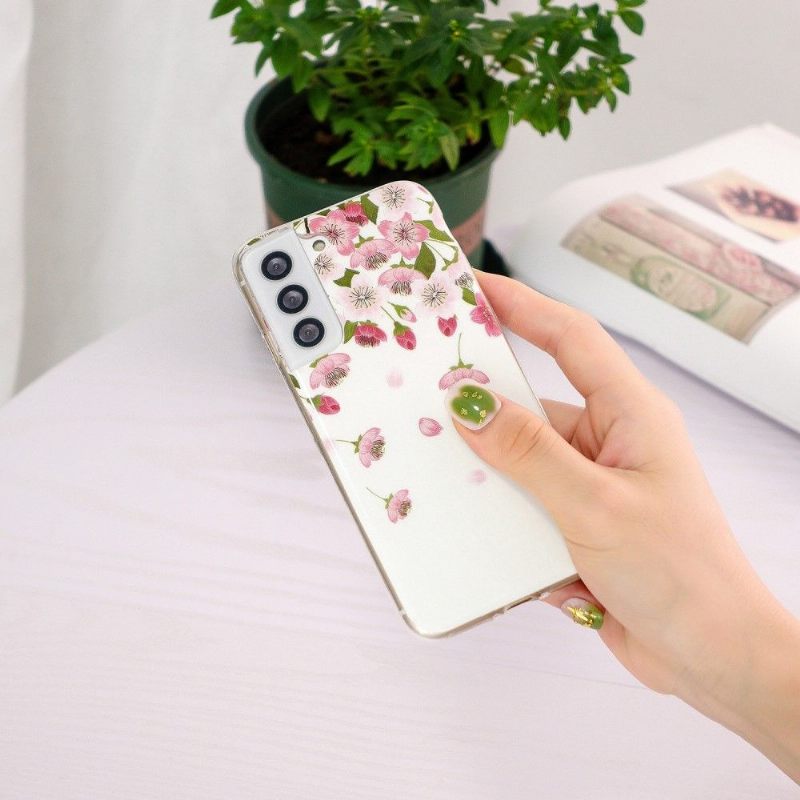 Hoesje voor Samsung Galaxy S21 5G Fluorescerende Bloemen