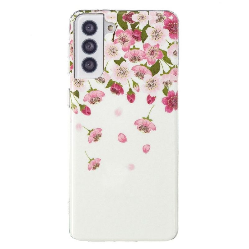 Hoesje voor Samsung Galaxy S21 5G Fluorescerende Bloemen