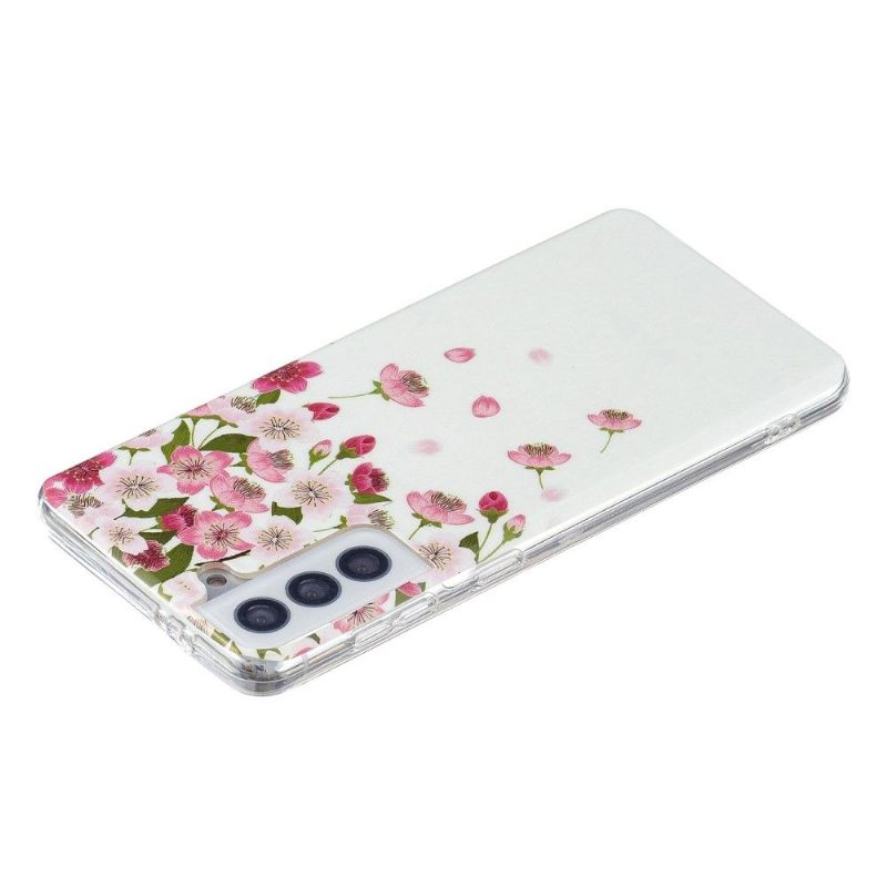 Hoesje voor Samsung Galaxy S21 5G Fluorescerende Bloemen