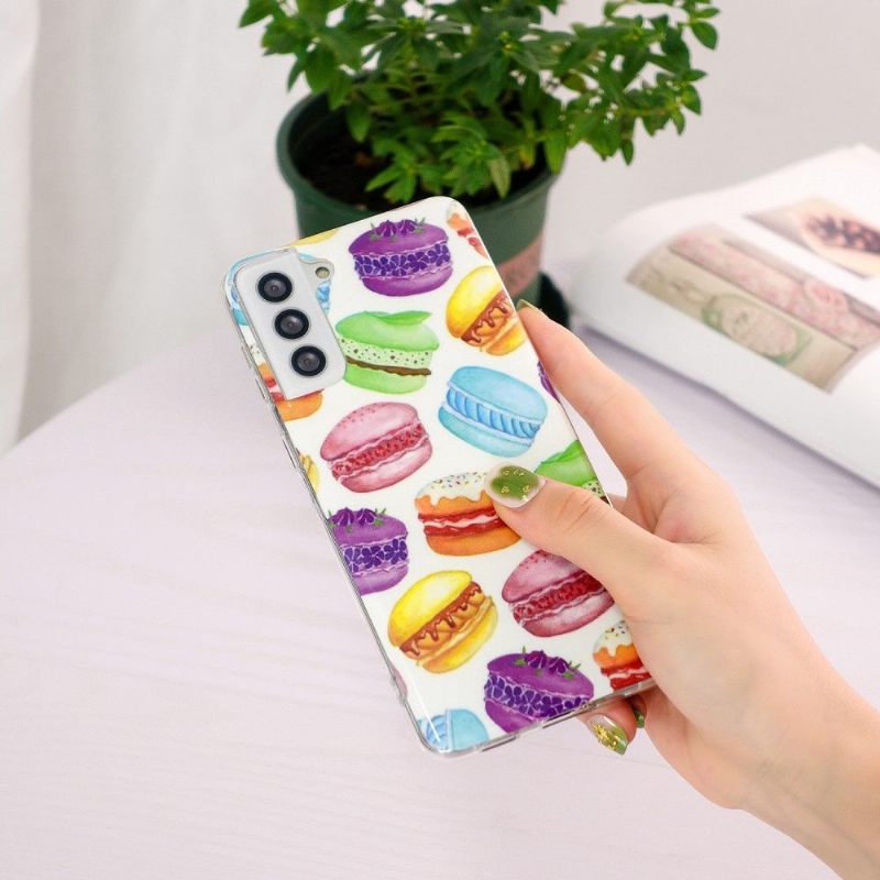 Hoesje voor Samsung Galaxy S21 5G Fluorescerende Macarons