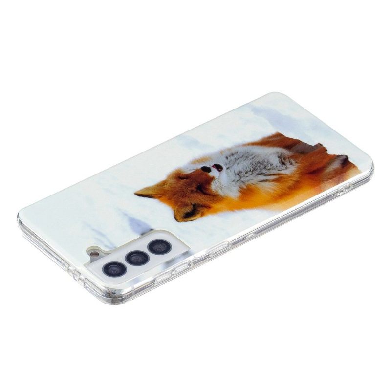 Hoesje voor Samsung Galaxy S21 5G Fluorescerende Rode Vos