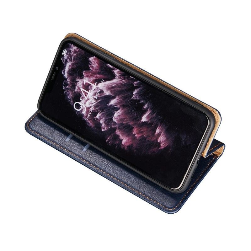 Telefoonhoesje voor Samsung Galaxy S21 5G Anti-fall Folio-hoesje Puur Kunstleer