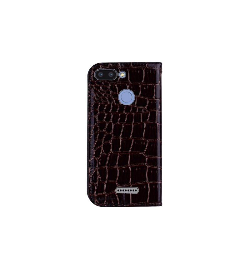 Case voor Xiaomi Redmi 6 Bescherming Luxe Croco Kaarthouder