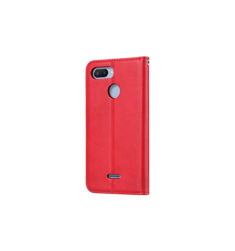 Cover voor Xiaomi Redmi 6 Stand Case Leren Kaarthouder
