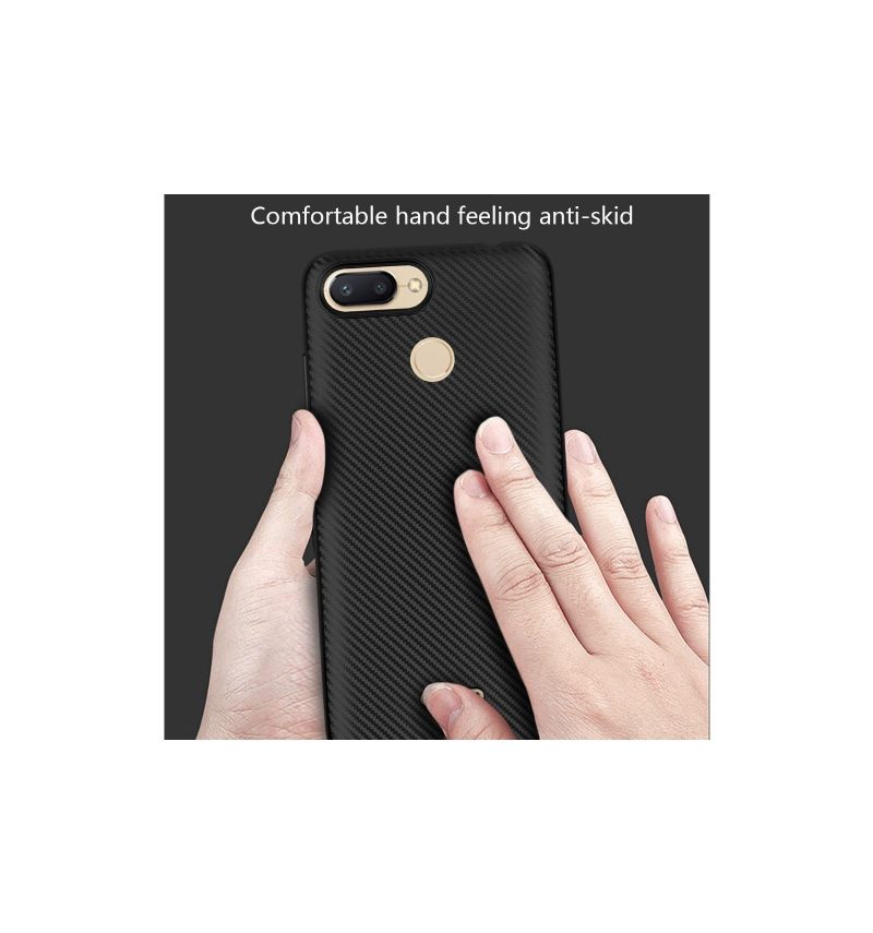 Hoesje voor Xiaomi Redmi 6 Koolstofvezel Coating Gel