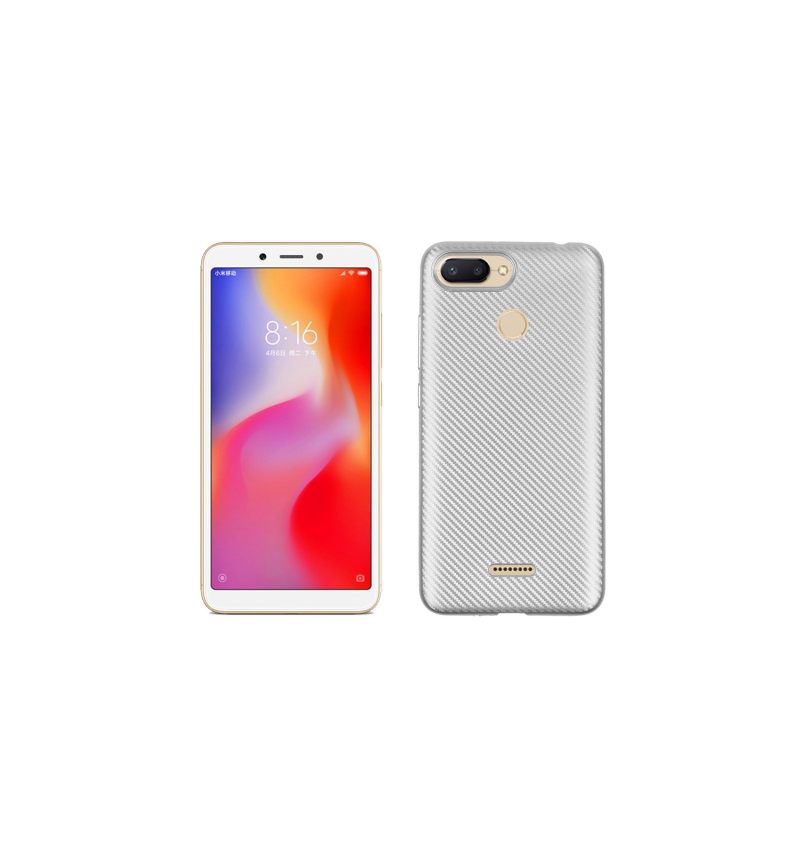 Hoesje voor Xiaomi Redmi 6 Koolstofvezel Coating Gel