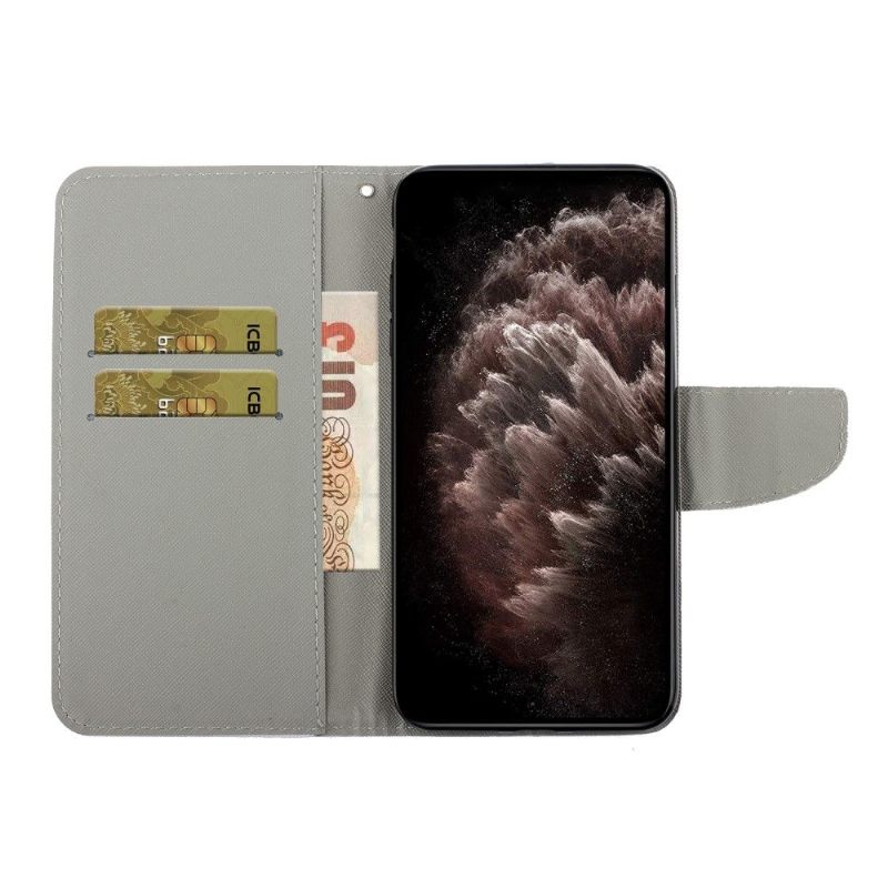 Folio-hoesje voor Poco M4 Pro 5G Anti-fall Bloemen