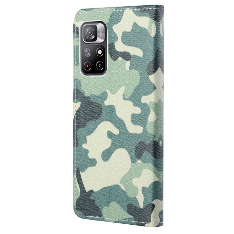 Folio-hoesje voor Poco M4 Pro 5G Militaire Camouflage