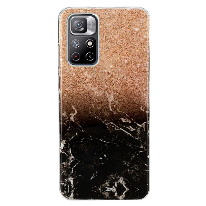 Hoesje voor Poco M4 Pro 5G Glittermarmer