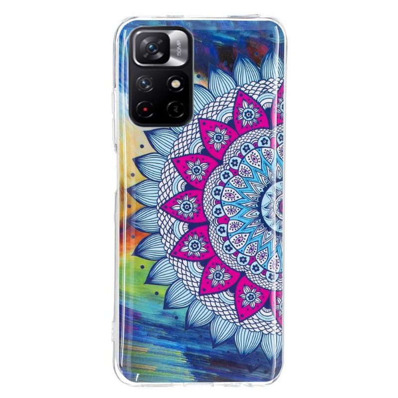 Hoesje voor Poco M4 Pro 5G Lichtgevende Kleurrijke Mandala