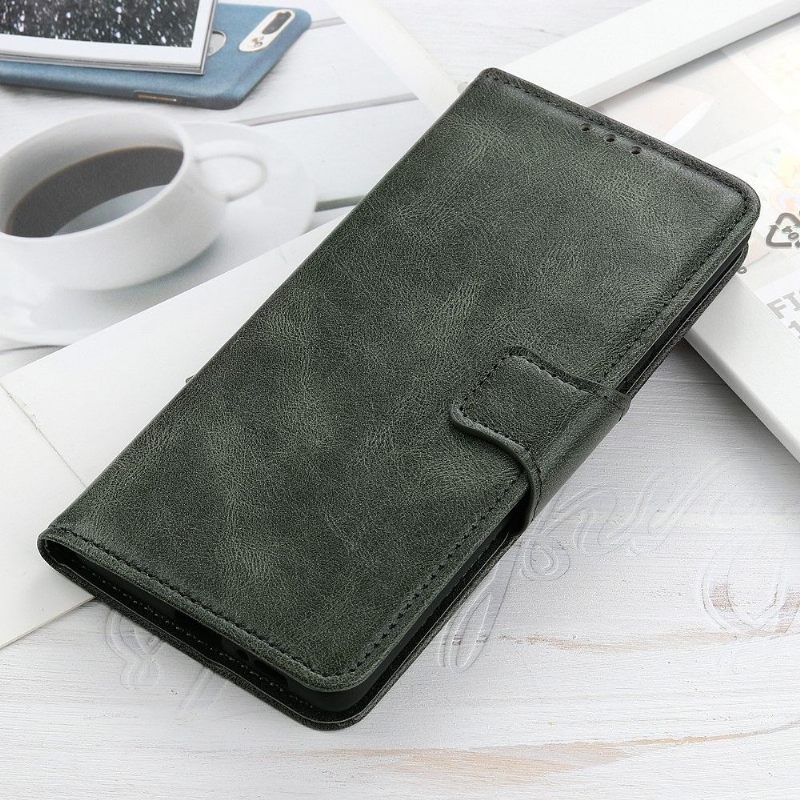 Leren Hoesje voor Poco M4 Pro 5G Folio-hoesje Faux Leather Folio Stand Functie