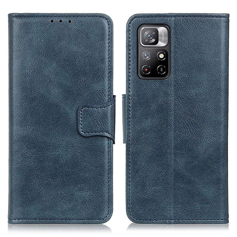 Leren Hoesje voor Poco M4 Pro 5G Folio-hoesje Faux Leather Folio Stand Functie