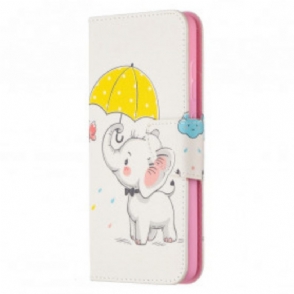 Folio-hoesje voor Samsung Galaxy A52 4G / A52 5G / A52s 5G Baby Olifant