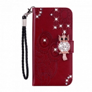 Folio-hoesje voor Samsung Galaxy A52 4G / A52 5G / A52s 5G Uil Mandala En Charme