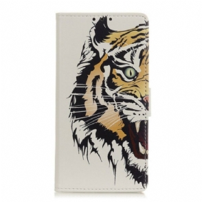 Folio-hoesje voor Samsung Galaxy A52 4G / A52 5G / A52s 5G Woeste Tijger