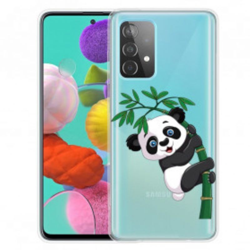 Hoesje voor Samsung Galaxy A52 4G / A52 5G / A52s 5G Panda Op Bamboe