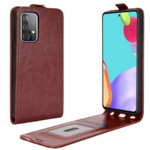 Leren Hoesje voor Samsung Galaxy A52 4G / A52 5G / A52s 5G Folio-hoesje Verticale Flap Met Leereffect