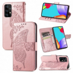 Leren Hoesje voor Samsung Galaxy A52 4G / A52 5G / A52s 5G Halve Vlinders