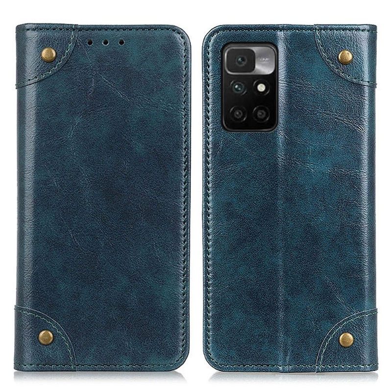 Cover voor Xiaomi Redmi 10 Simon Kunstleer Klinknagels