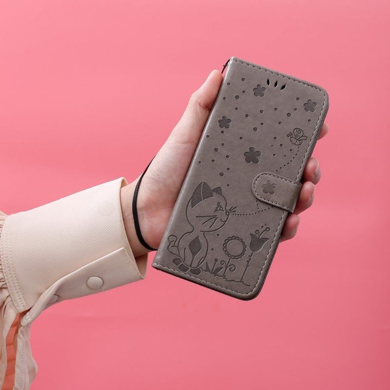 Folio-hoesje voor Xiaomi Redmi 10 Afbeelding Kat