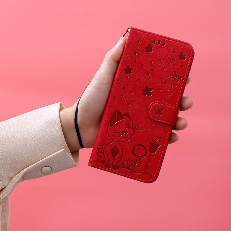 Folio-hoesje voor Xiaomi Redmi 10 Afbeelding Kat