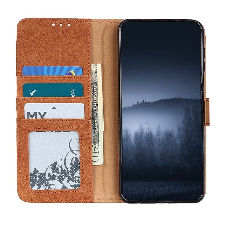 Folio-hoesje voor Xiaomi Redmi 10 Anti-fall Khazneh Retro Leereffect