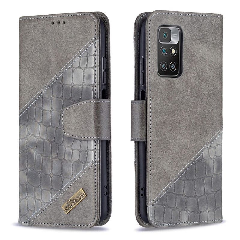 Leren Hoesje voor Xiaomi Redmi 10 Bescherming Leereffect In Krokodillenlook