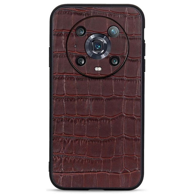 Hoesje voor Honor Magic 4 Pro Chique Croco-huidlook