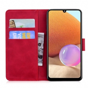 Folio-hoesje voor Samsung Galaxy A32 4G Bescherming Hoesje Kleurrijke Vlinderbescherming