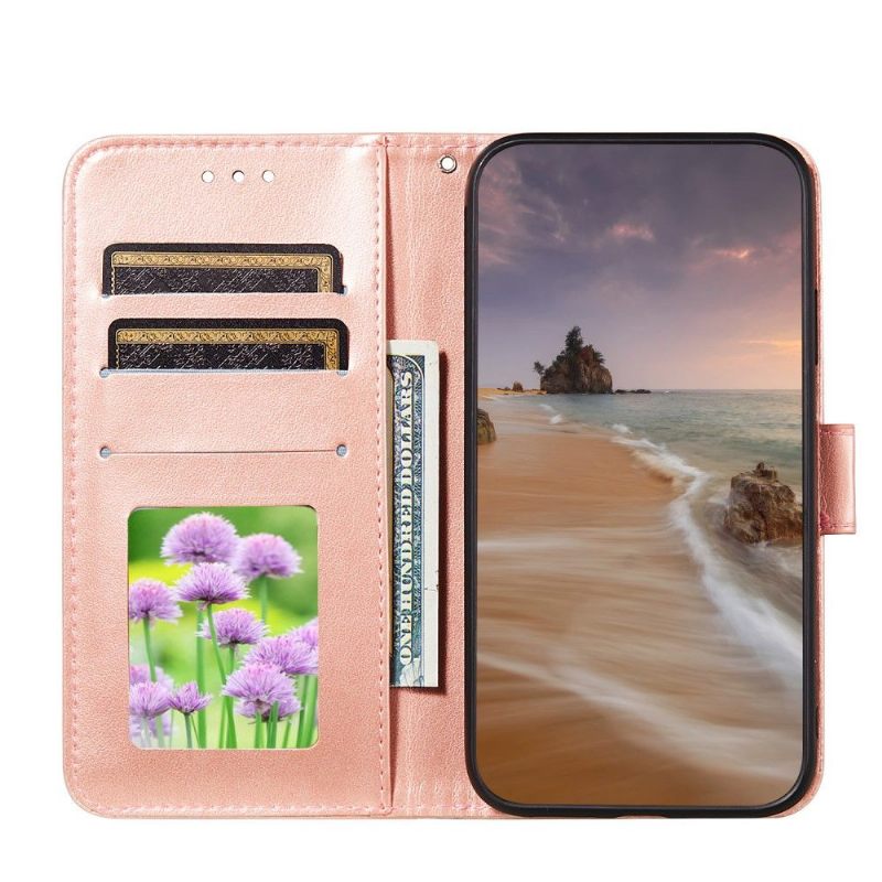 Folio-hoesje voor Samsung Galaxy A32 4G Kunstleer Kant Ontwerp