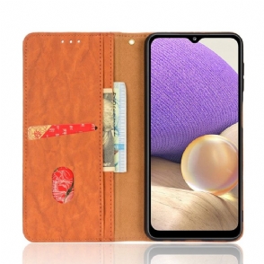 Folio-hoesje voor Samsung Galaxy A32 4G Retro Kunstleer