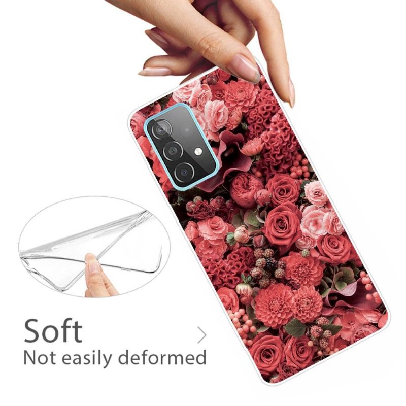 Telefoonhoesje voor Samsung Galaxy A32 4G Bescherming Rode Bloem