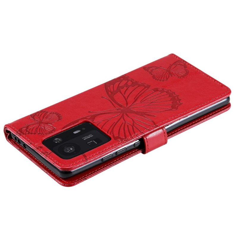 Flip Case voor Xiaomi Mix 4 Ondersteuningsfunctie Vlinders