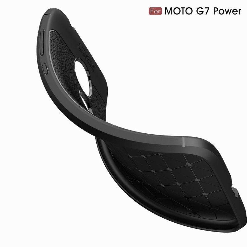 Hoesje voor Motorola Moto G7 Power Anti-fall Afwerkingsgel Van Kunstleer