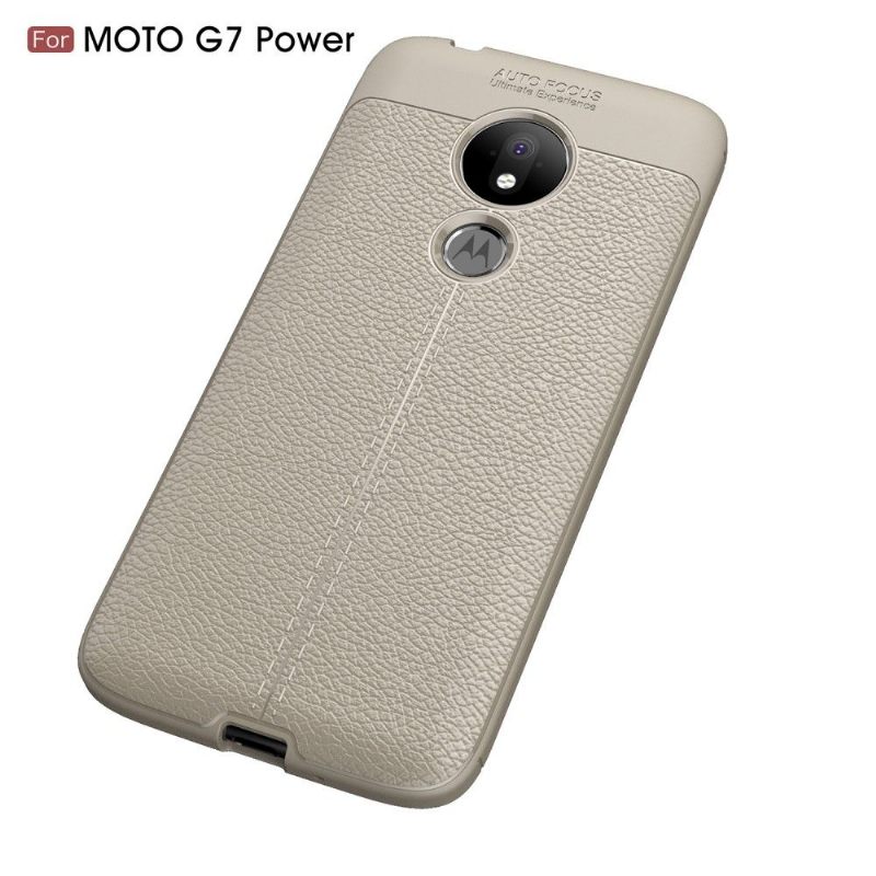 Hoesje voor Motorola Moto G7 Power Anti-fall Afwerkingsgel Van Kunstleer