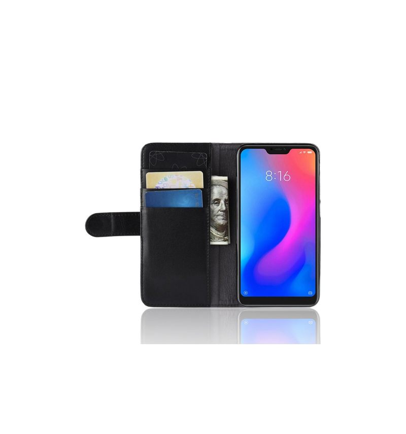 Cover voor Xiaomi Mi A2 Lite Anti-fall Premium Lederen Kaarthouder