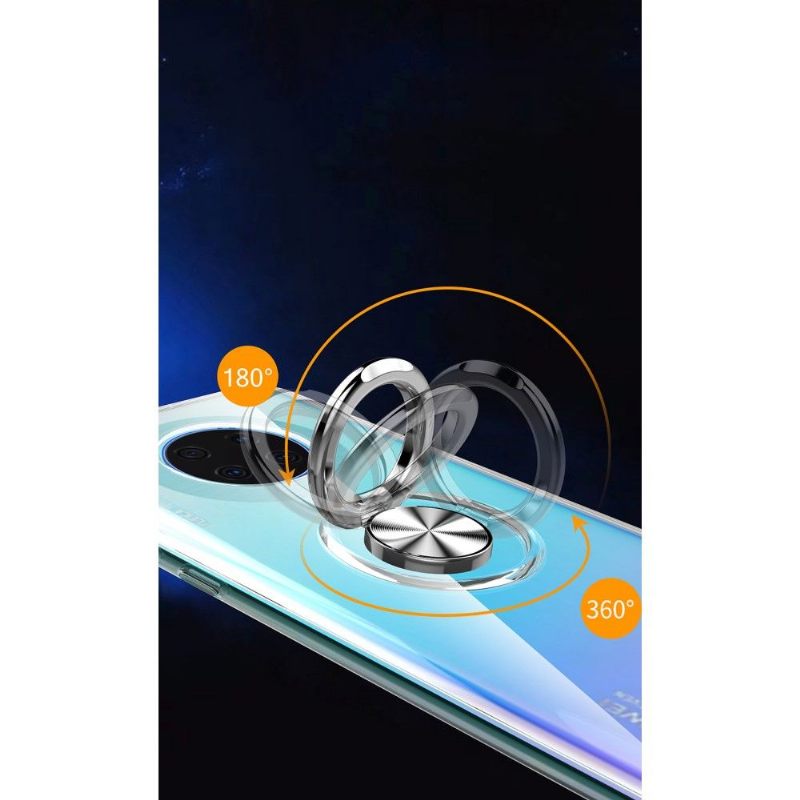 Hoesje voor Huawei Mate 30 Transparant Met Magnetische Ring