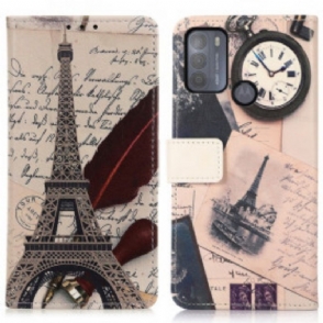 Folio-hoesje voor Moto G50 Dichters Eiffeltoren