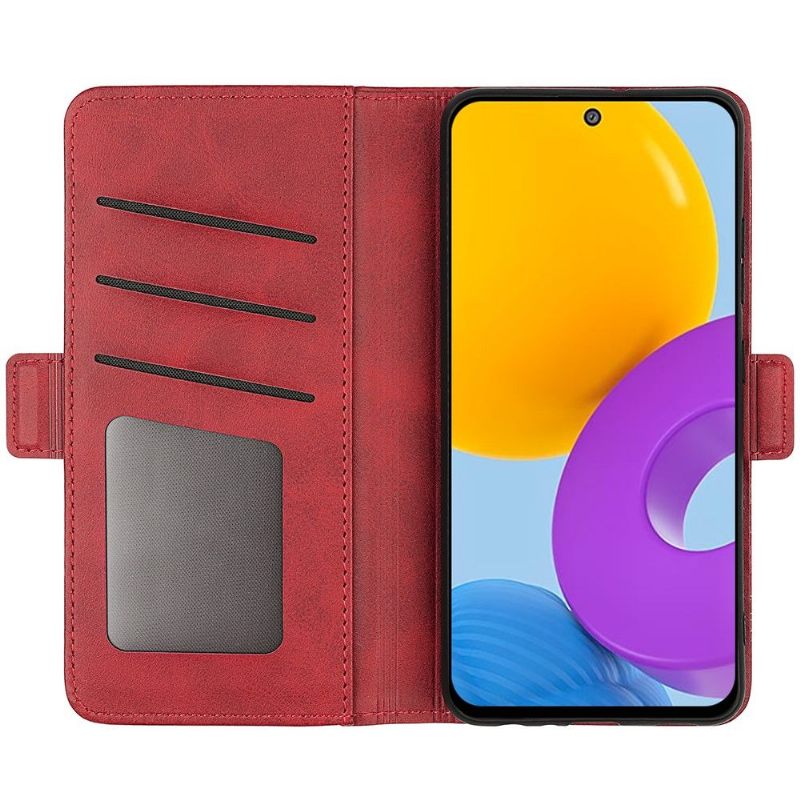 Cover voor Samsung Galaxy M52 5G Portemonnee Leren Mat Kunstleer