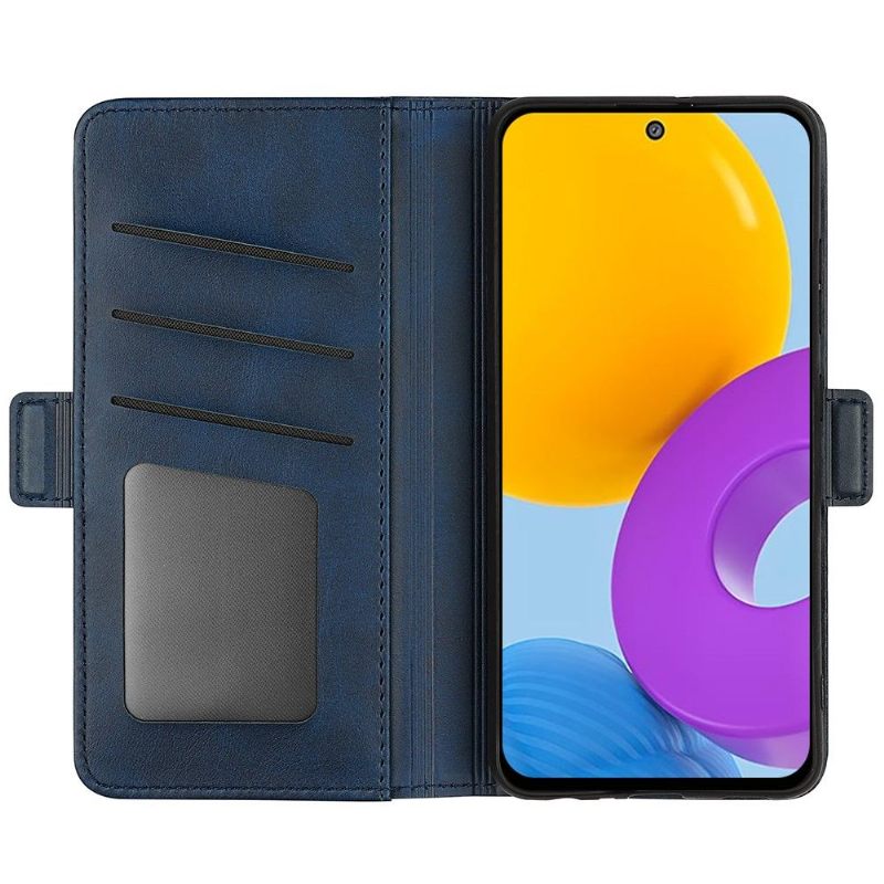 Cover voor Samsung Galaxy M52 5G Portemonnee Leren Mat Kunstleer