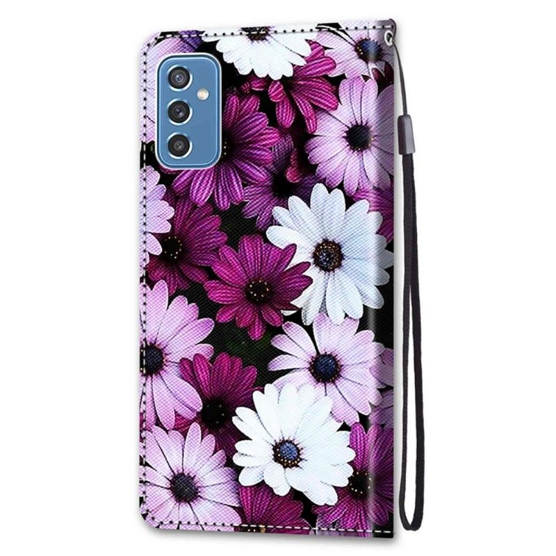 Flip Case voor Samsung Galaxy M52 5G Kleurrijke Madeliefjes