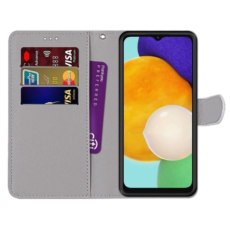 Flip Case voor Samsung Galaxy M52 5G Kleurrijke Madeliefjes