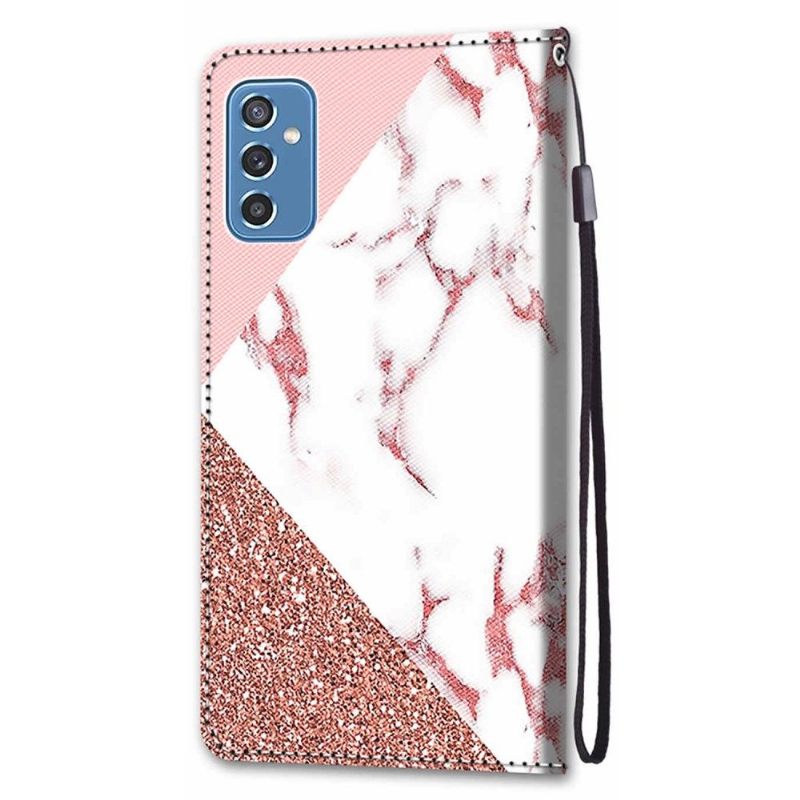 Folio-hoesje voor Samsung Galaxy M52 5G Glittermarmer