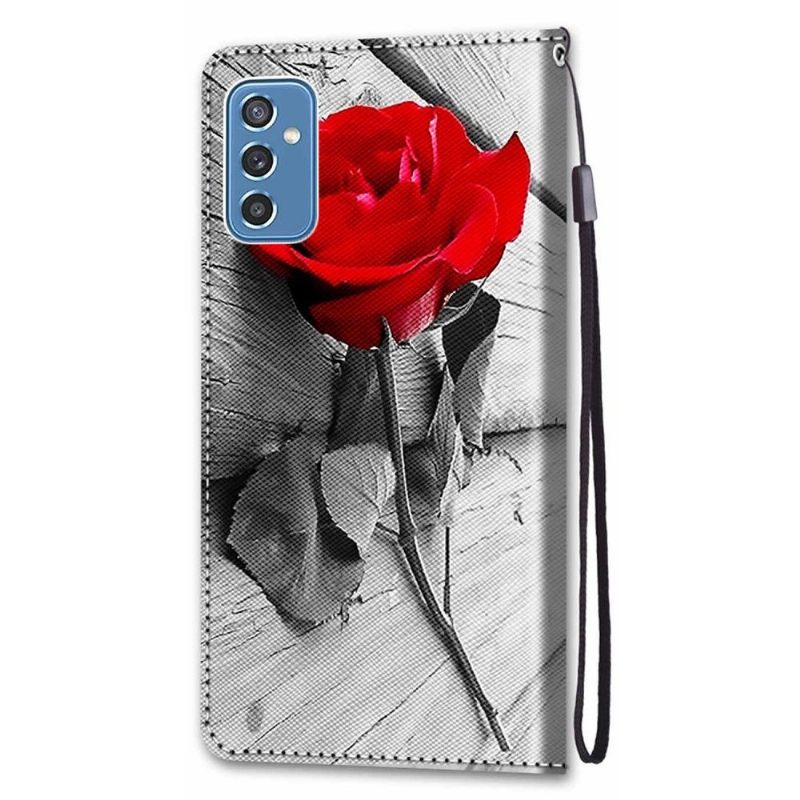 Folio-hoesje voor Samsung Galaxy M52 5G Rozerood