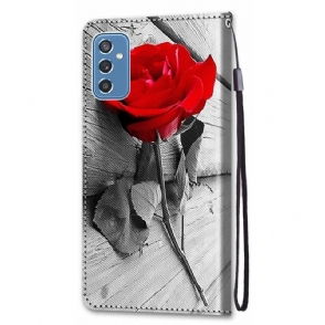 Folio-hoesje voor Samsung Galaxy M52 5G Rozerood