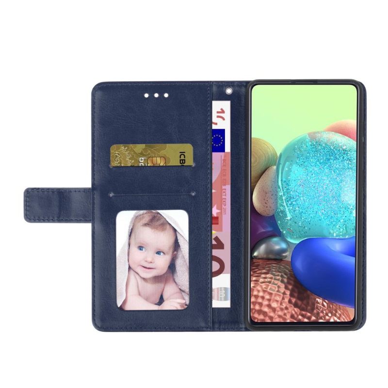 Folio-hoesje voor Samsung Galaxy M52 5G Y-lijnen Leereffect