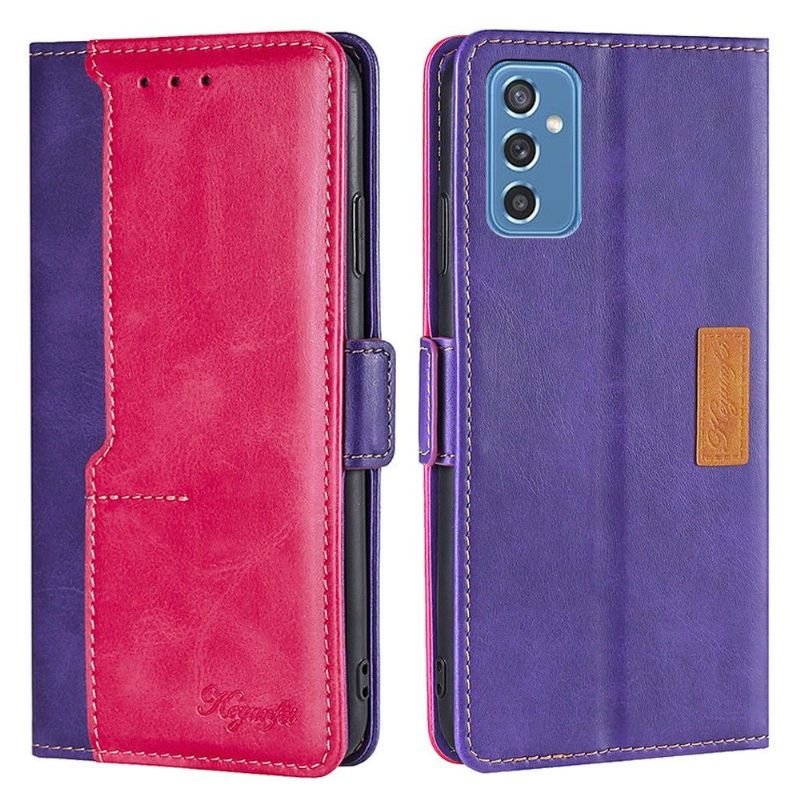 Leren Hoesje voor Samsung Galaxy M52 5G Bescherming Keyunfei Kunstleer Bicolor