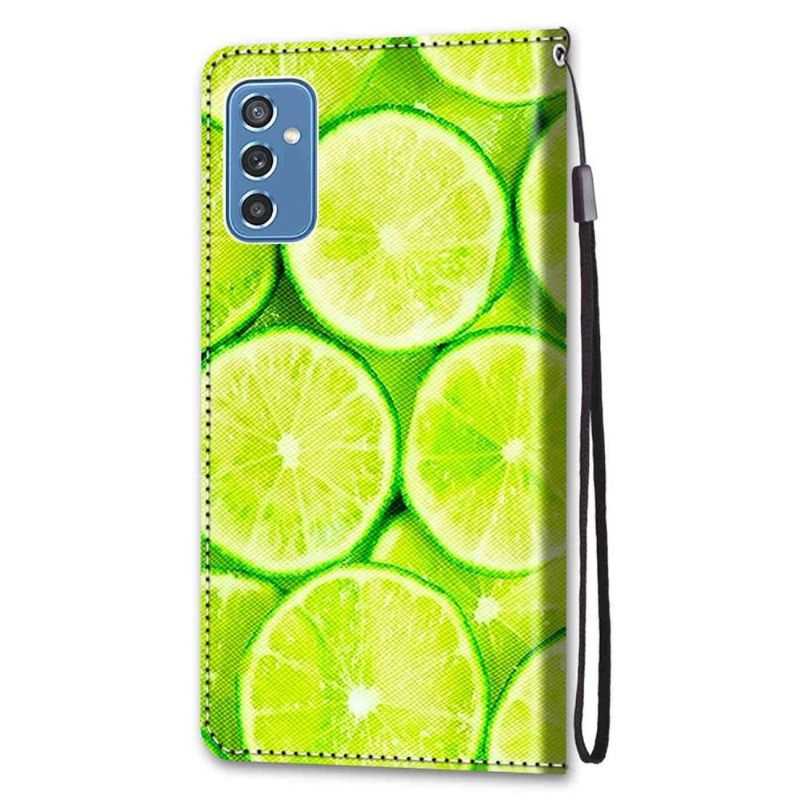 Leren Hoesje voor Samsung Galaxy M52 5G Citroen