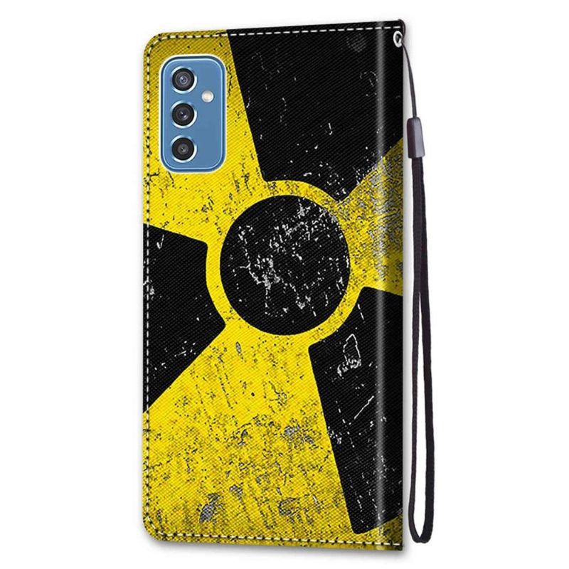 Leren Hoesje voor Samsung Galaxy M52 5G Radioactief Symbool